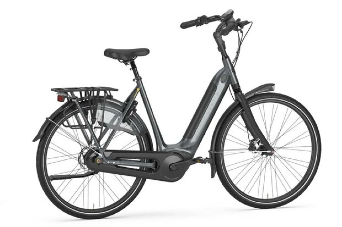 GAZELLE Grenoble C8 HMB Connect 500wh L49cm, Cloud Grey Glans